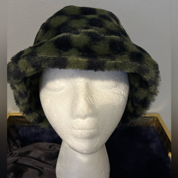 wild fable Accessories - Faux Fur Checkerboard Bucket Hat